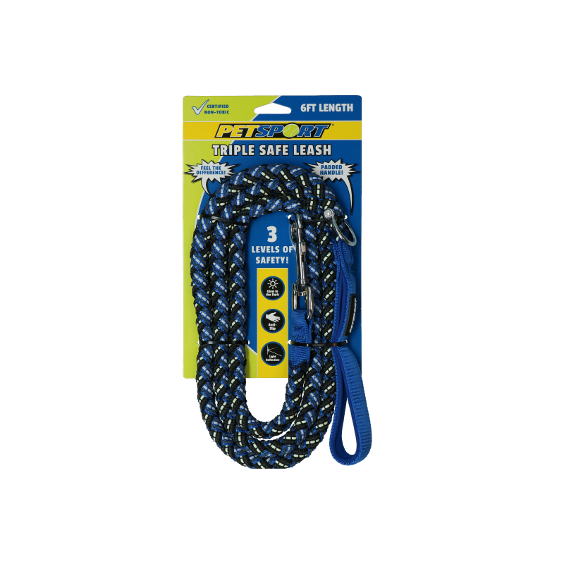 Laisse Petsport Triple Safe Bleu 1,8 m