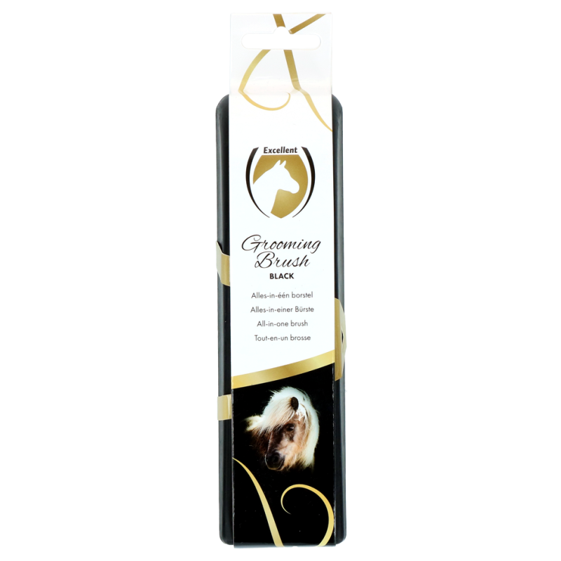 Excellente brosse de toilettage pour chevaux M noire