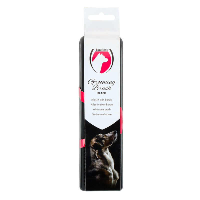 Excellent Pets Brosse de toilettage moyenne noire