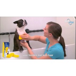 Brosse à poils courts pour chien Pet+Me Jaune