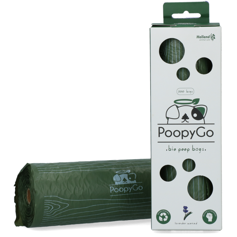 Boîte de mouchoirs écologiques PoopyGo parfumée à la lavande (300 pièces)