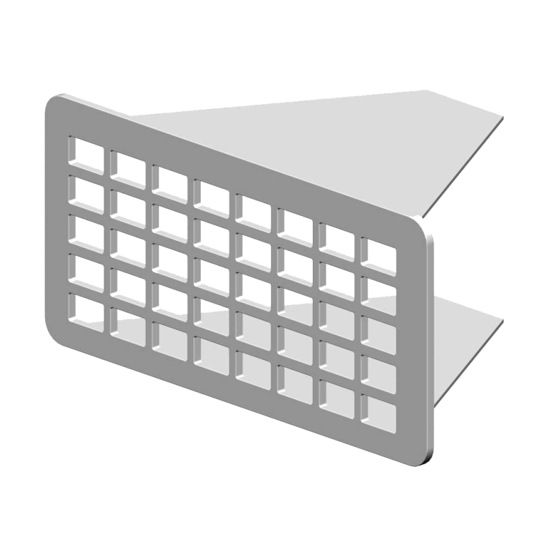 Grille de rénovation RenoFix en acier inoxydable 5 x 10,5 cm