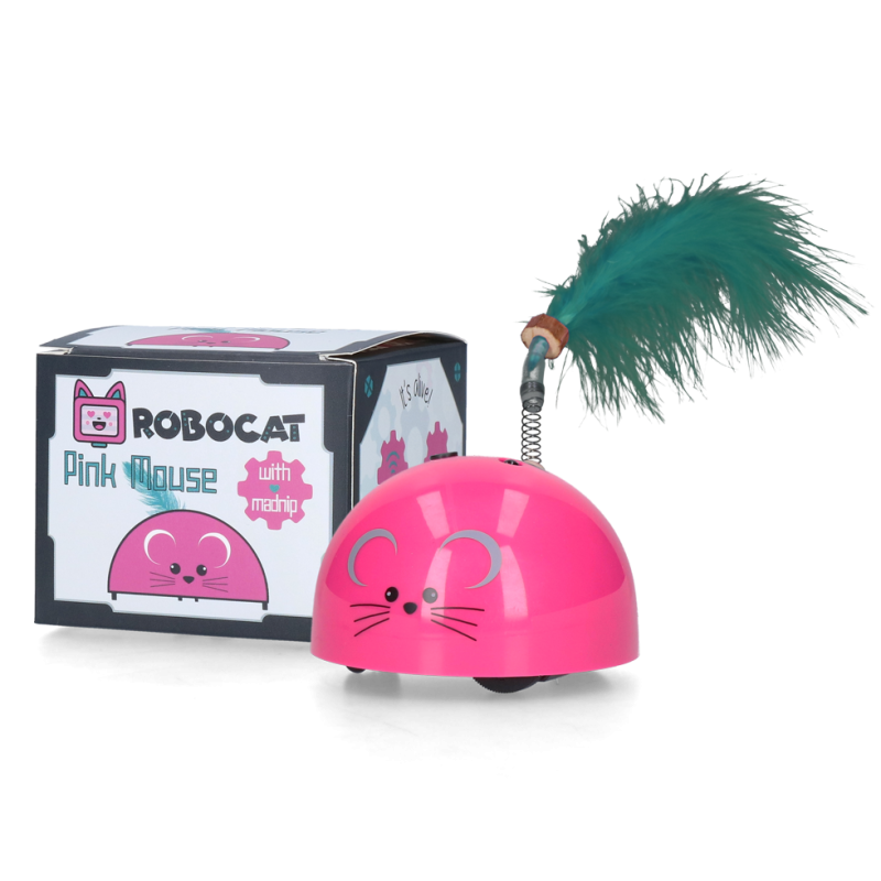 Souris Robocat rose