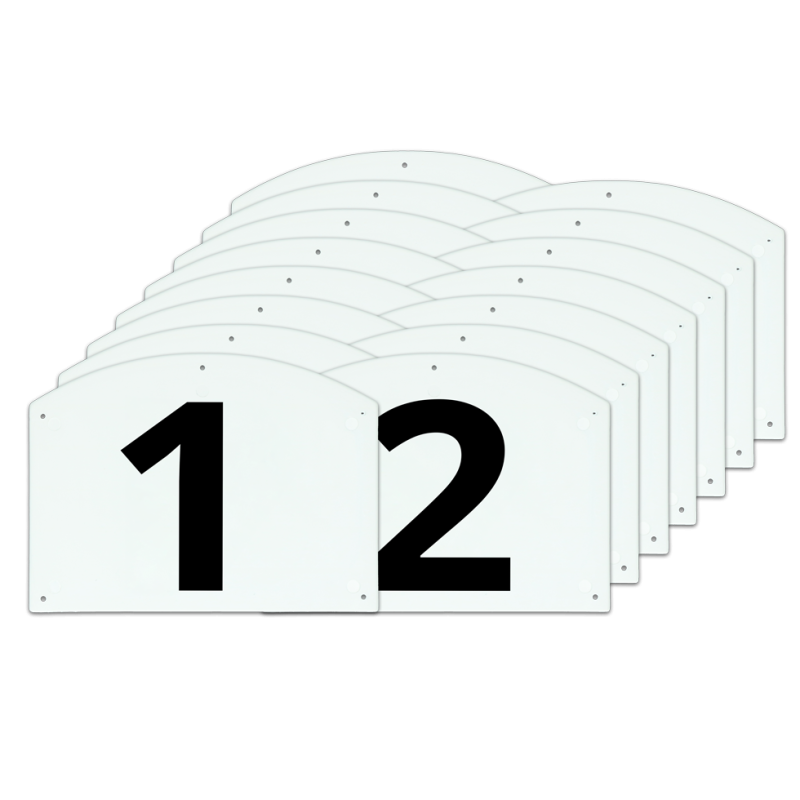 Numéros et lettres du saut d'obstacles