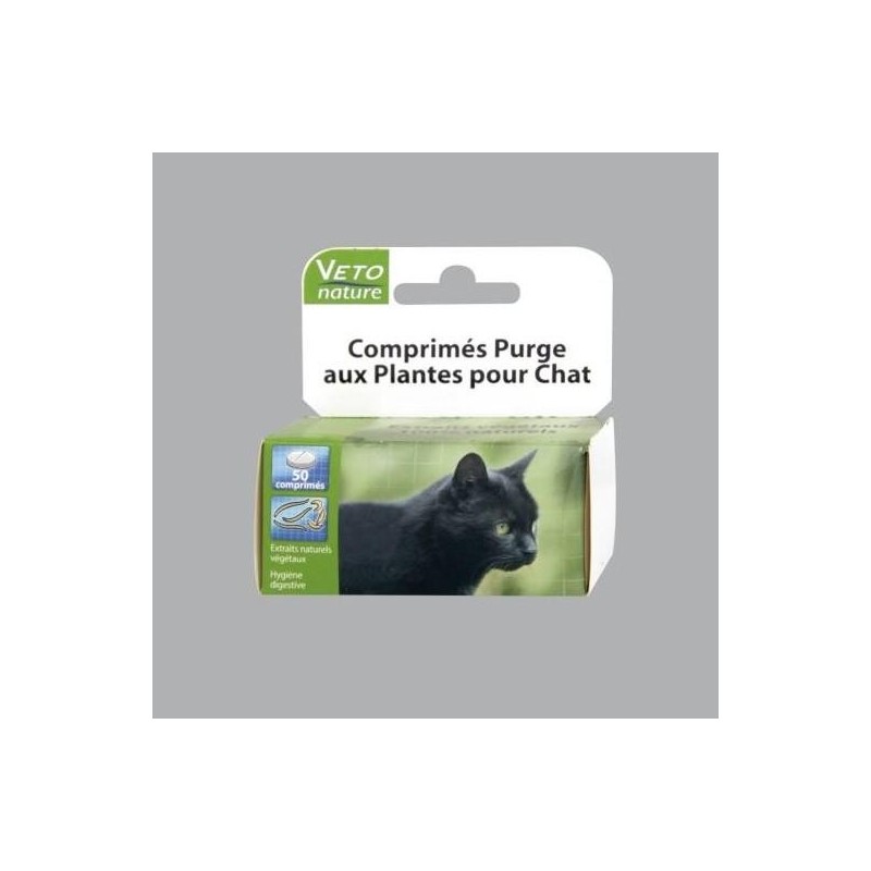 Comprimés purge (vermifuge naturel) pour chat 50comprimés
