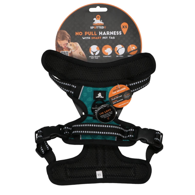 Repéré ! Harnais Pro No Pull Vert XS