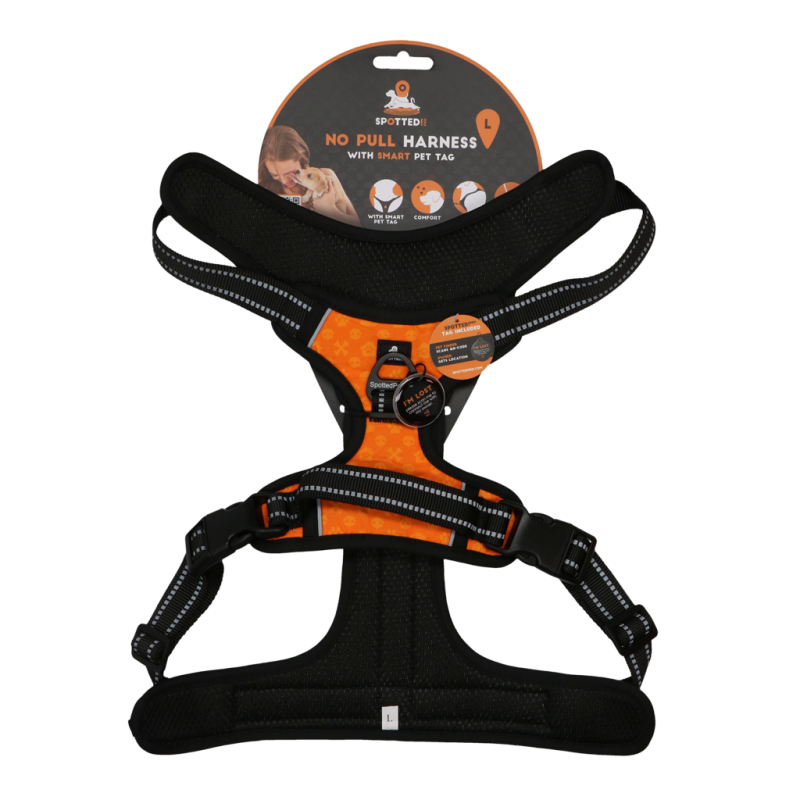 Repéré ! Harnais Pro No Pull Orange L