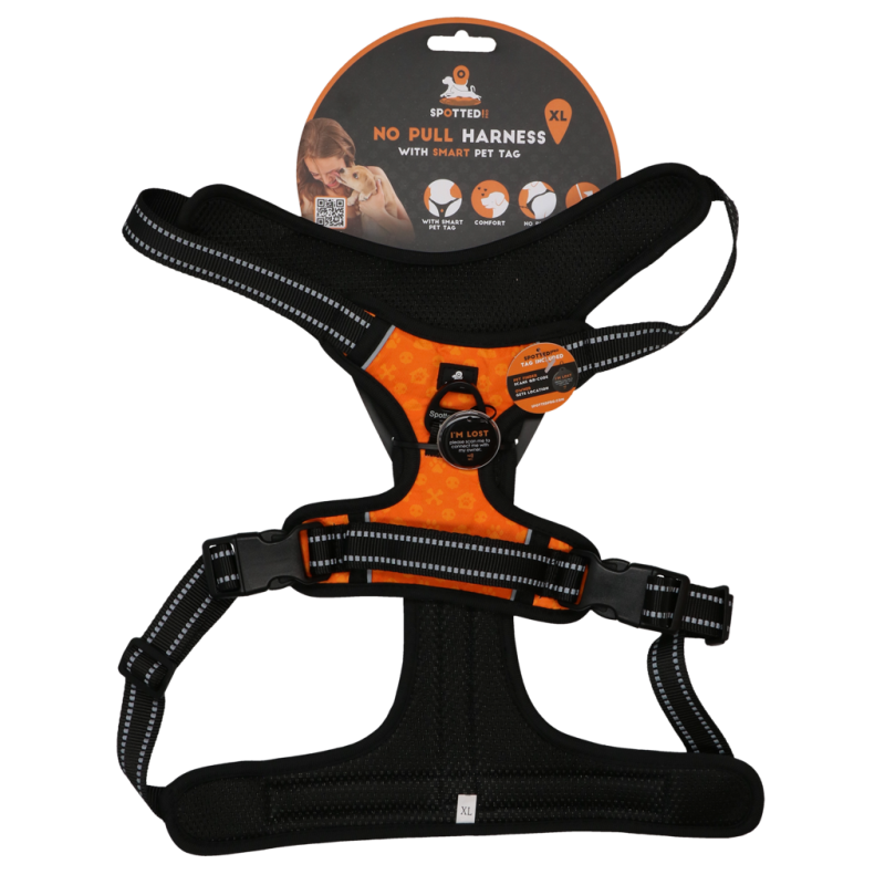 Repéré ! Harnais Pro No Pull Orange XL