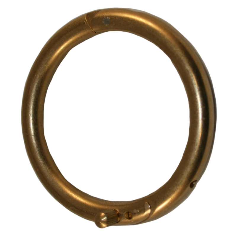 Anneau de taureau, laiton 61 mm + vis 61 mm