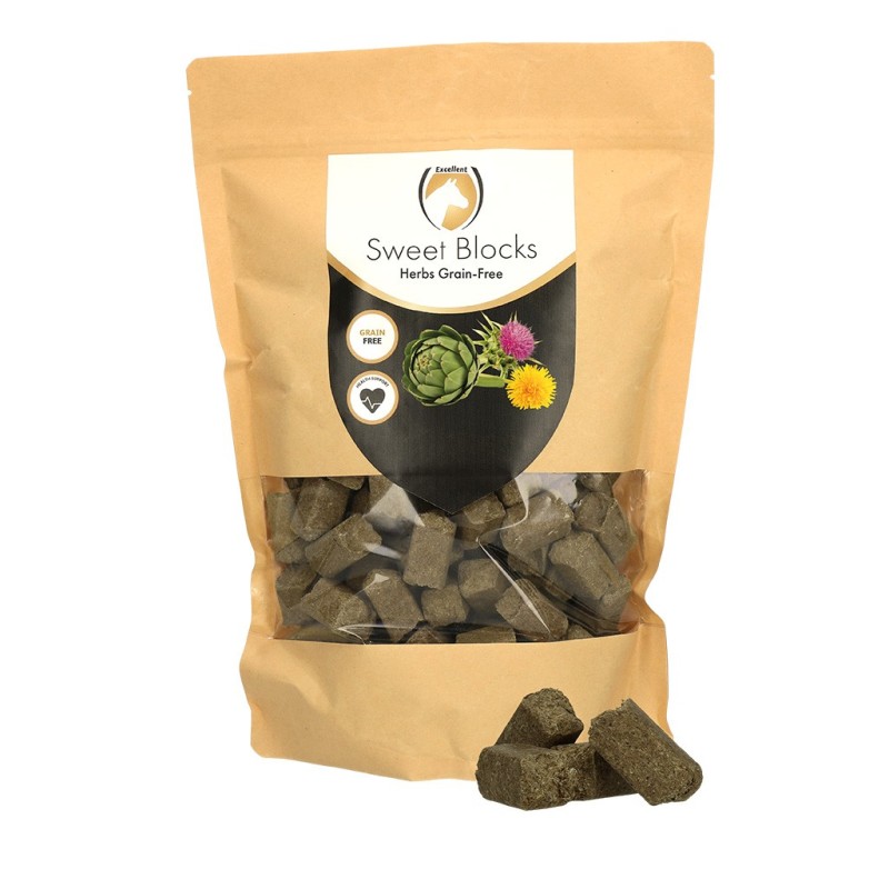Excellent Horse Sweet Blocks Herbes sans céréales 1 kg