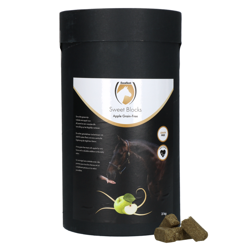 Excellent Horse Sweet Blocks Pomme sans céréales 3 kg