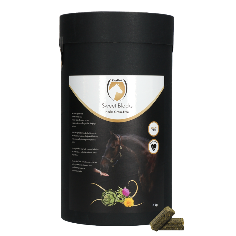 Excellent Horse Sweet Blocks Herbes sans céréales 3 kg