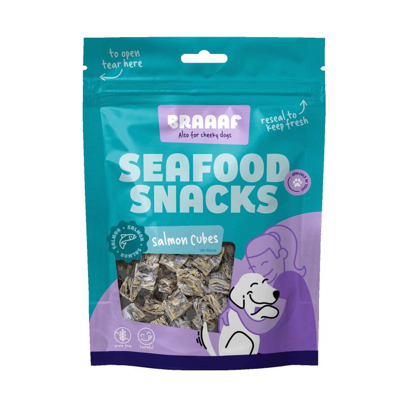 Cubes de saumon aux fruits de mer Braaaf
