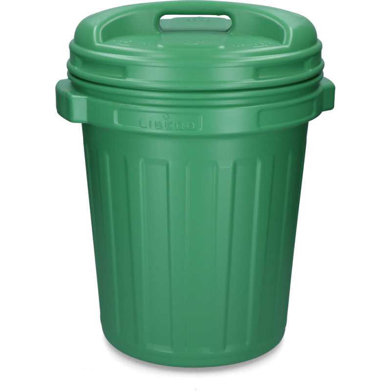 Seau de rangement avec couvercle Noir 40 litres Vert