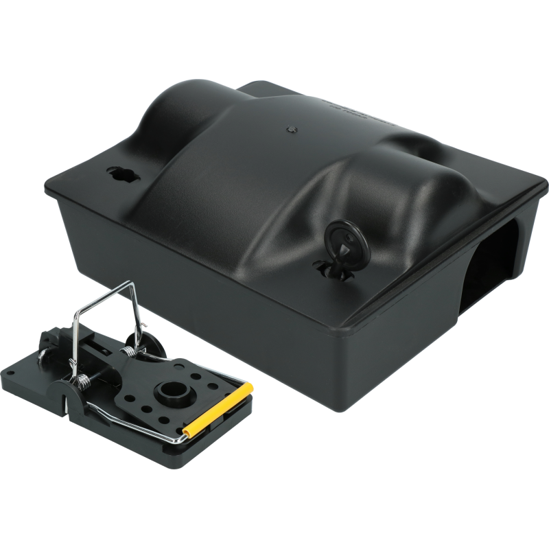 Station d'appât pour rats avec piège à rats et clé