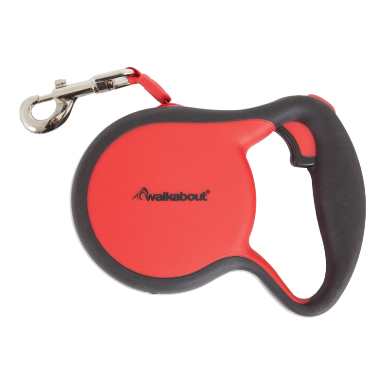 Laisse rétractable Walkabout Rouge M
