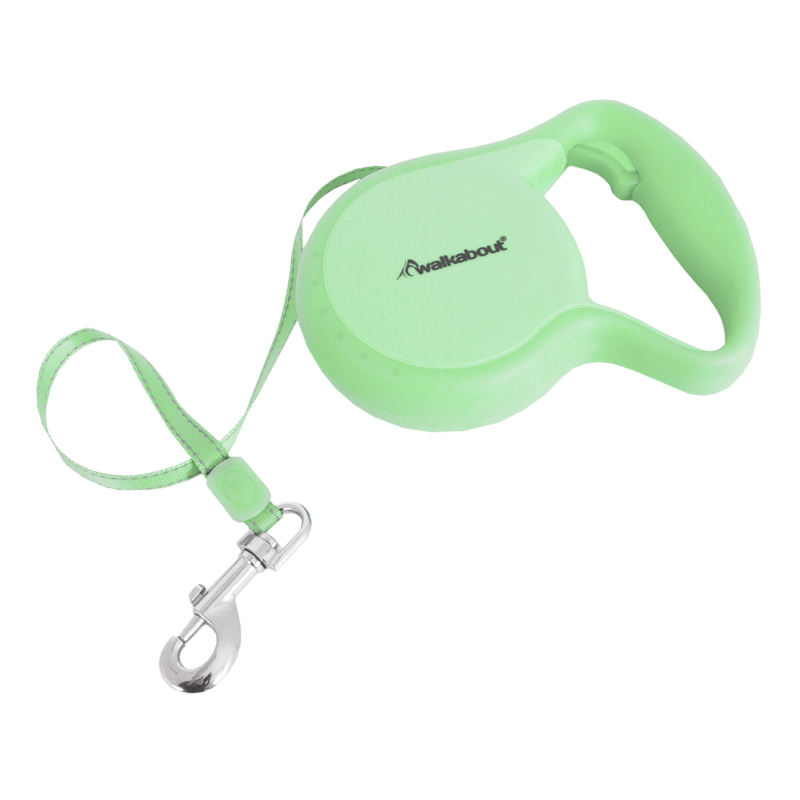 Laisse rétractable Walkabout phosphorescente XS