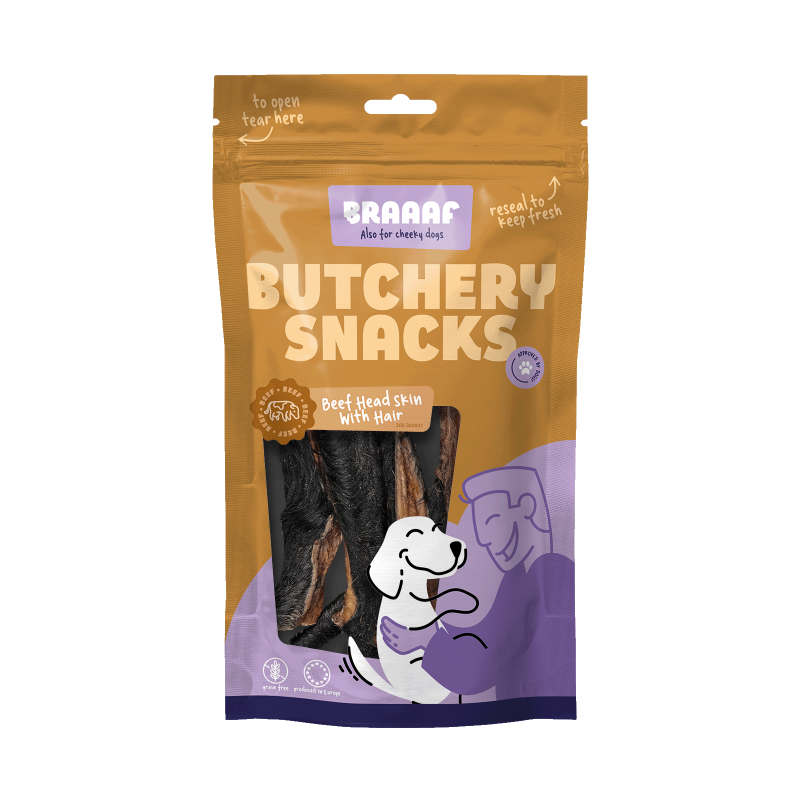 Peau de tête de buf Braaaf Butchery Snacks 150 g