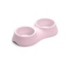 Gamelle plastique double pour chien et chat 0,45L