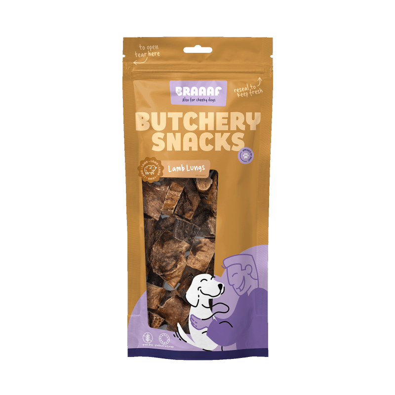 Braaaf Butchery Snacks Poumons d'agneau 85 g