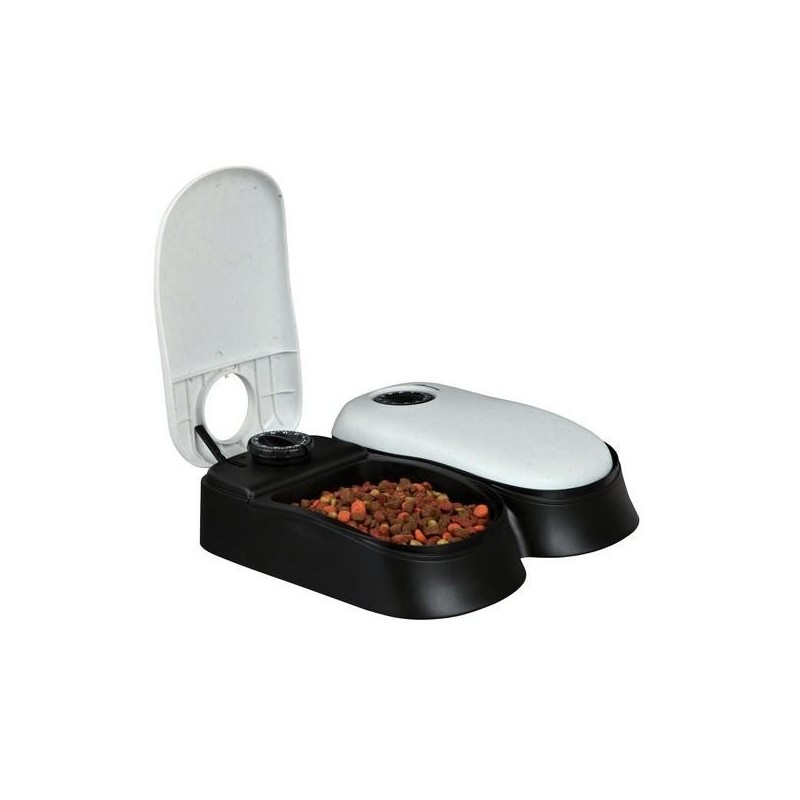 Distributeur automatique de croquettes 2 repas pour chien et chat