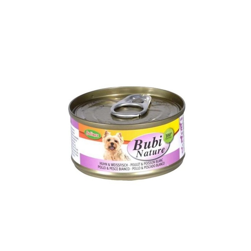 Bubi Nature chien, poulet et poisson blanc 70g