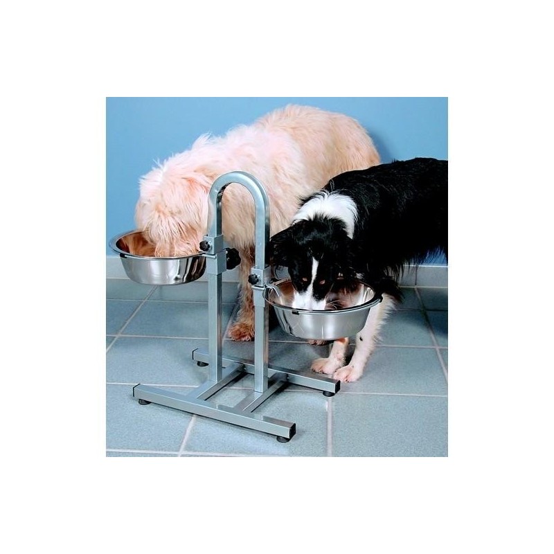 Support gamelles pour chiens - hauteurs réglables séparément