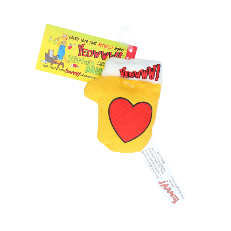 Moufles jaunes pour chatons