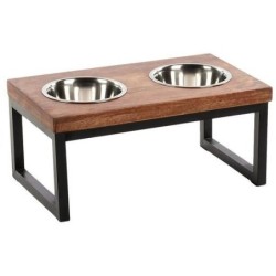 Support gamelles bois et...