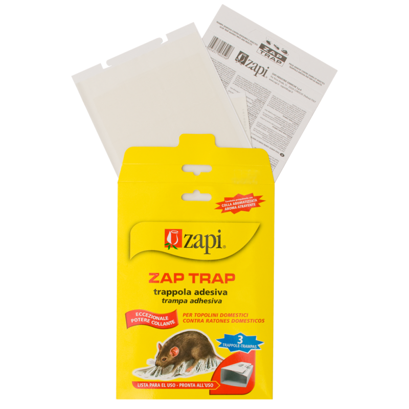 Piège à colle Zapi Zap Trap pour souris et insectes 15x21 cm