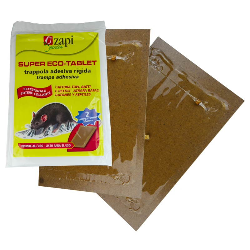 Zapi Super Tablet Piège collant pour rats et souris 19 x 28 cm
