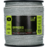 Corde de clôture tressée ZoneGuard 6 mm blanche et verte 200 m