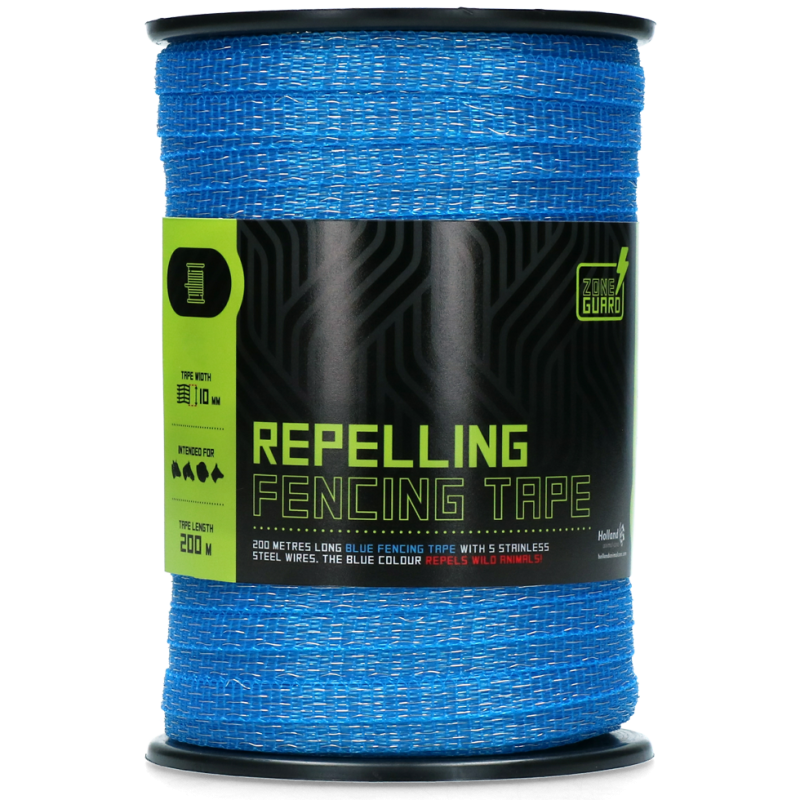 Ruban de clôture répulsif ZoneGuard 10 mm bleu 200 m