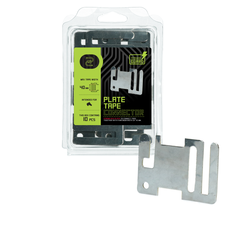 Plaque de départ et d'extrémité de connecteur de ruban ZoneGuard en acier inoxydable