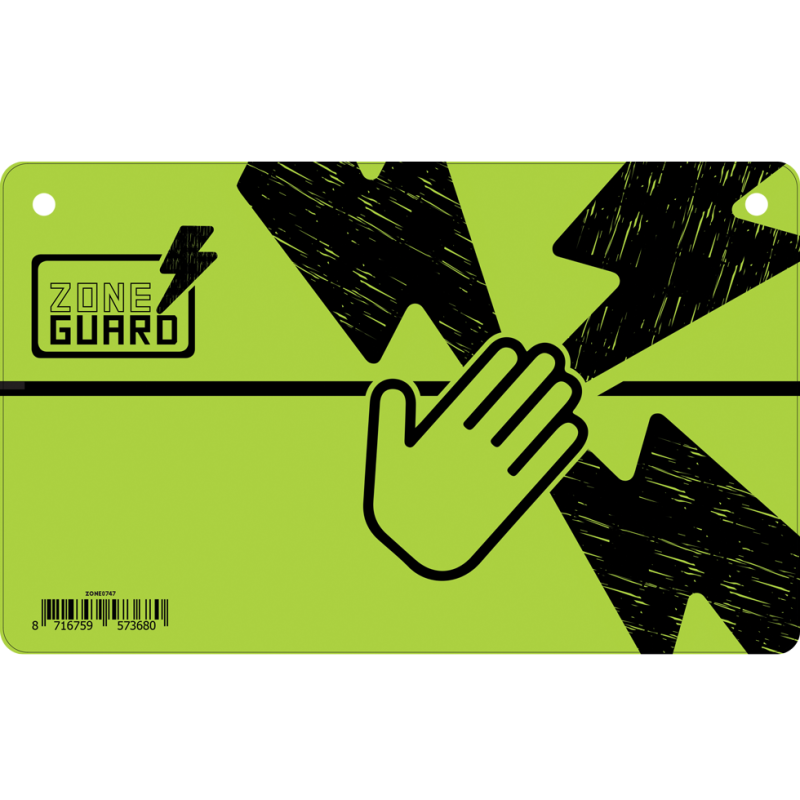 Panneau d'avertissement ZoneGuard Attention : clôture électrique