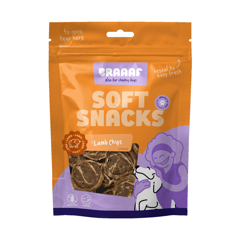 Chips Braaaf Soft Snack - Agneau et poisson