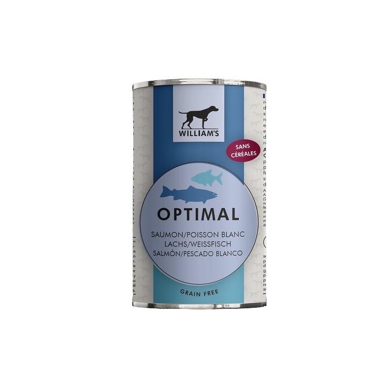 OPTIMAL William’s au Saumon et Poisson Blanc 395g