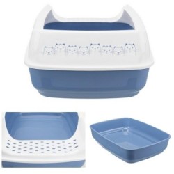 Bac à litière avec haut rebord