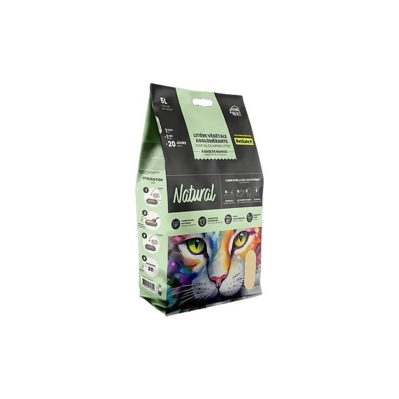 Litière agglomérante VEGETAL 350% 5L