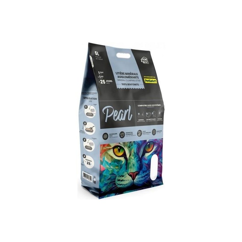 Litière agglomérante PEARL 400% 5L