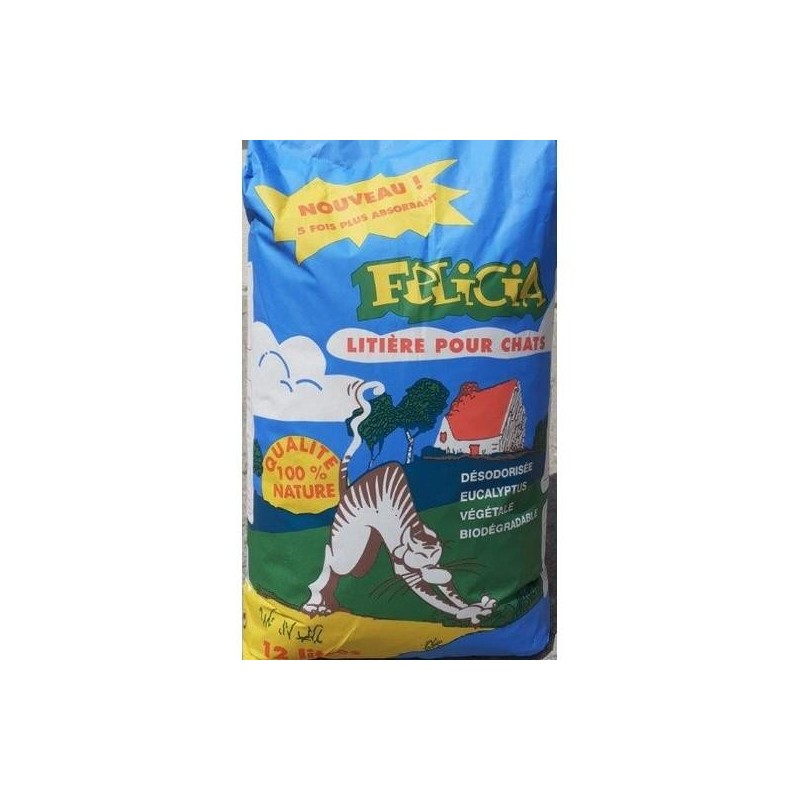 Litière végétale pour chat Félicia 12L