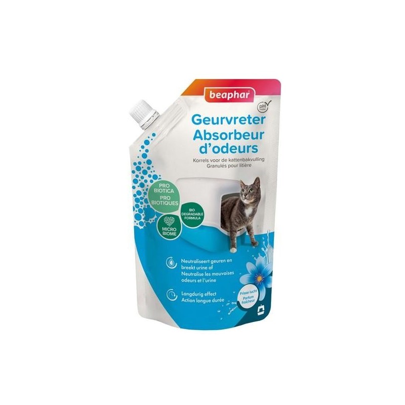 Absorbeur d'odeur pour litière chat parfum fraicheur 400g