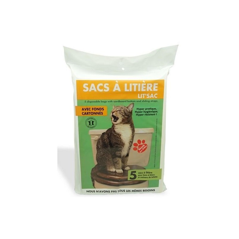 Sacs à litière pour chat avec fond cartonné - Lit’sac GM
