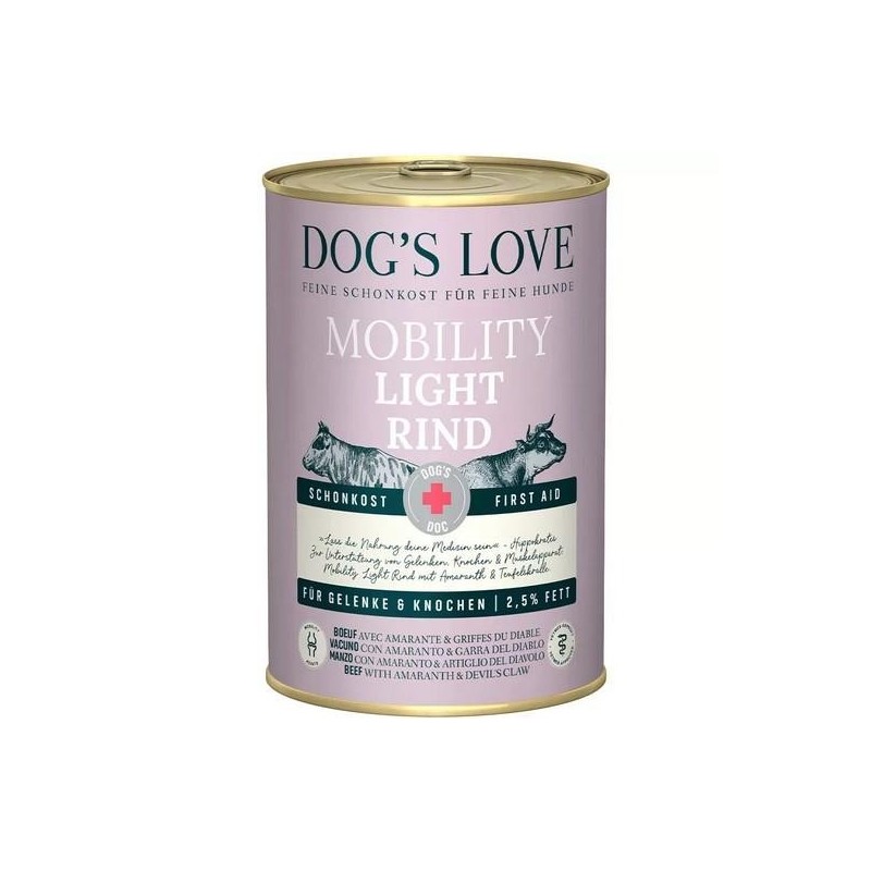 Patée DOG’S LOVE au boeuf - Spécial mobilité 400g