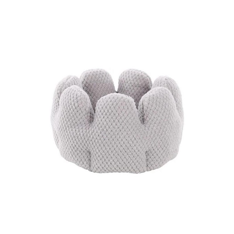 Coussin pour chat et petits chiens en peluche gris