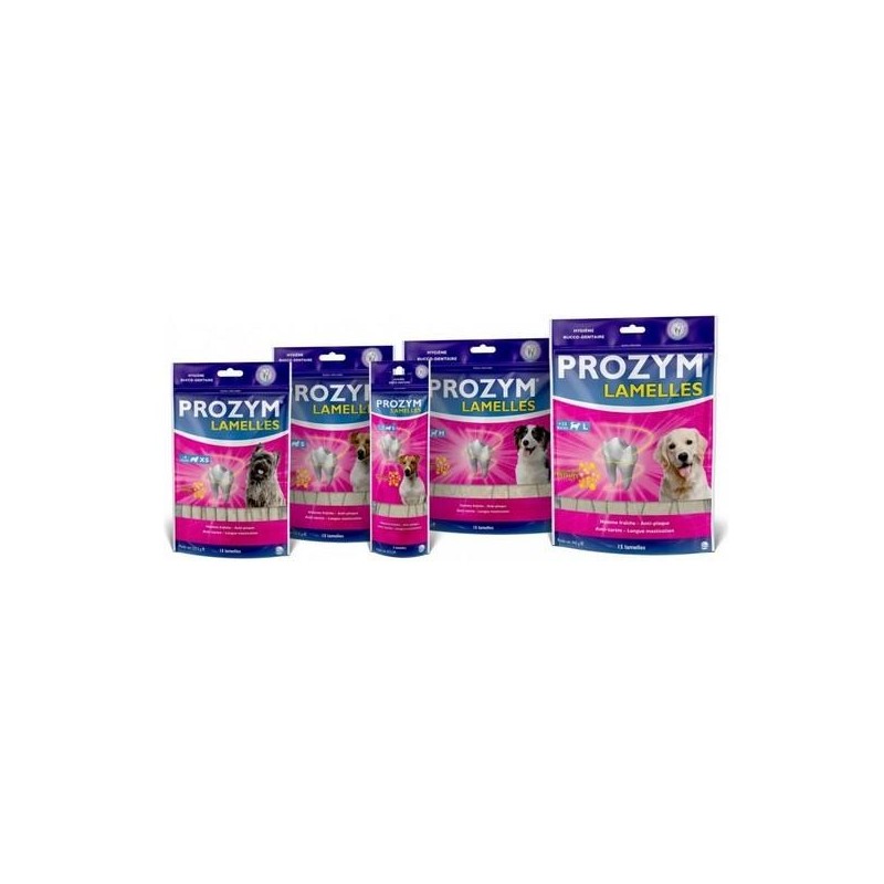 Prozym Canin - hygiène bucco dentaire du chien M 15 lamelles