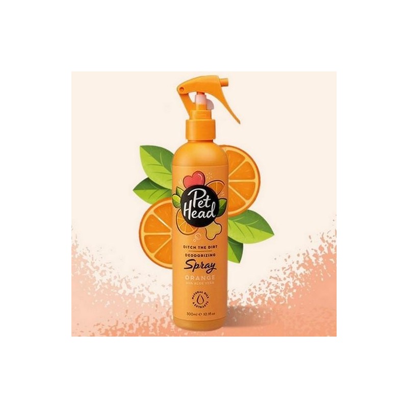 Spray Ditch the Dirt, nettoyant à sec désodorisant parfum ORANGE 300 ml - PET HEAD