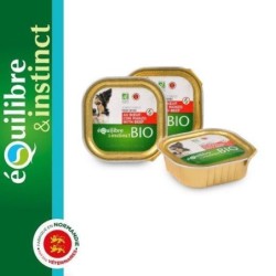 Terrine BIO chien adulte riche en boeuf - Equilibre & Instinct 150g