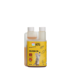 Huile de saumon pour chat...