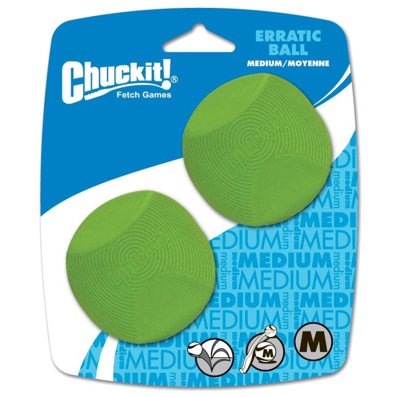 Balle erratique Chuckit ! M (lot de 2)